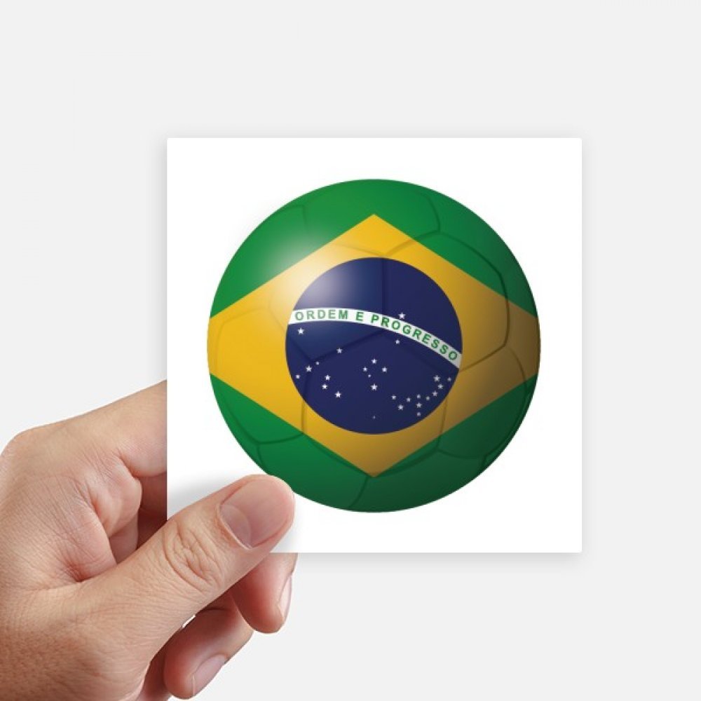 Autocollant carré Brésil 10cm DIYthinker lot de 8 stickers pour mur et PC