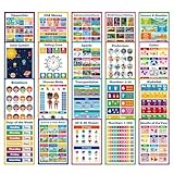 Affiches conçues par des experts : les affiches d'experts en éducation combinent l'apprentissage comportemental avec des affiches de chiffres de l'alphabet pour promouvoir l'acquisition structurée des connaissances et la gestion des émotions pour les enfants, assurant une expérience d'apprentissage attrayante pendant les activités d'éducation précoce, à la fois à l'intérieur et à l'extérieur