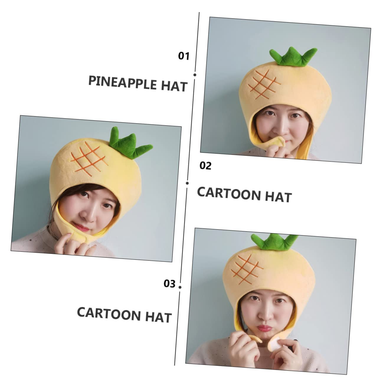 5pezzi Cappello Divertente Forma Di Ananas Accessorio Fotografico Per Feste e Eventi Per Party e Celebrazioni Con Amici
