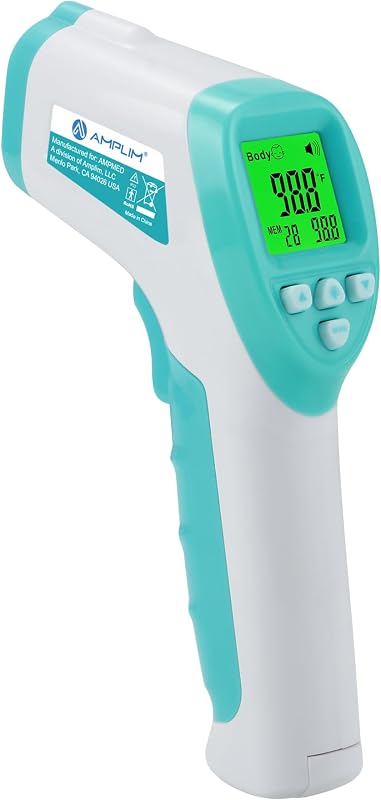 No-Touch Medical Grade Forehead Thermometer, Blue | For Adults, Kids, and Infants, Digital Temporal Touchless, LCD Display