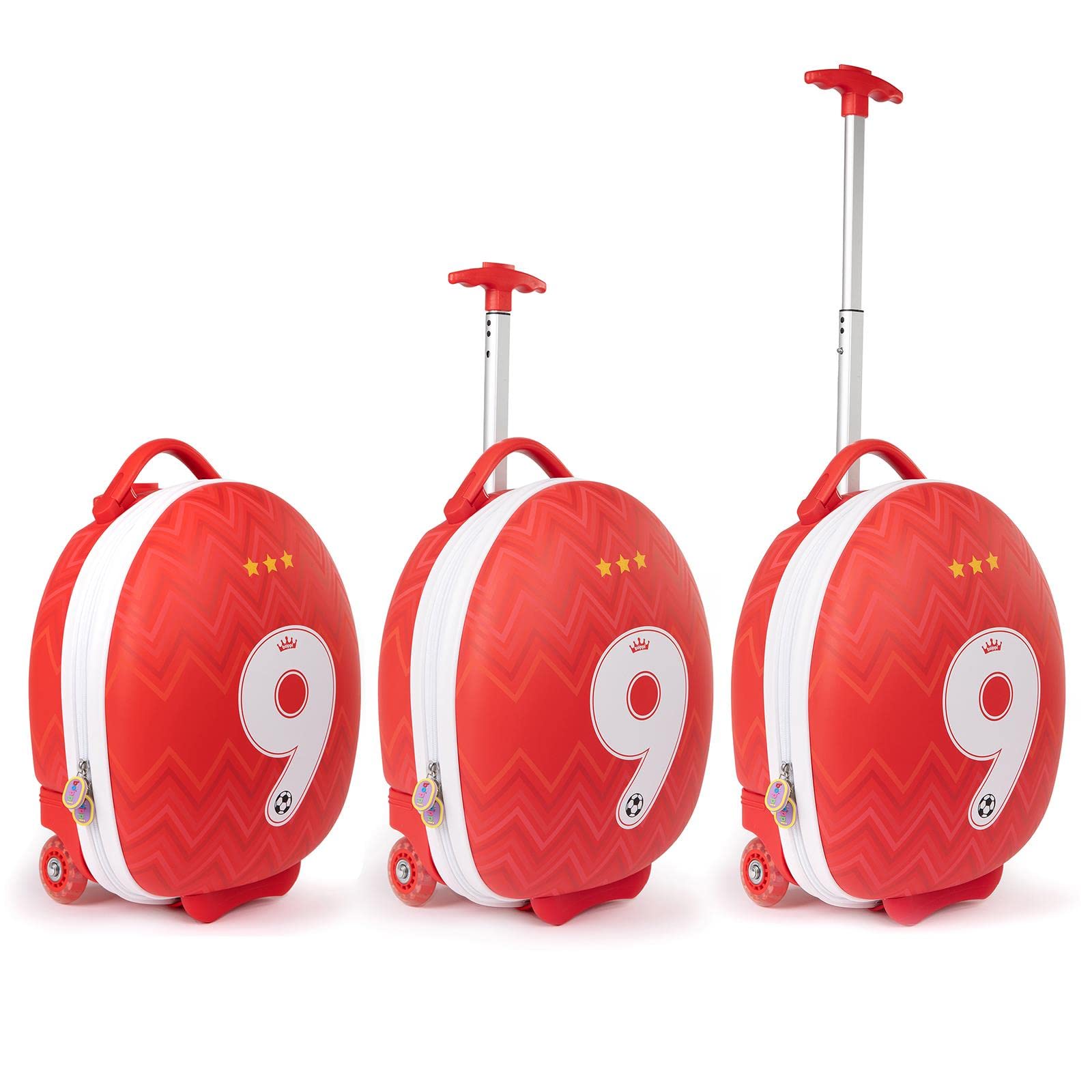 boppi Tiny Trekker Trolley Bagaglio a Mano Per Bambini Con Ruote e Manico Regolabile - Valigia Bagaglio a Mano Rigida Piccola da Cabina Asilo Scuola e Viaggio 17L