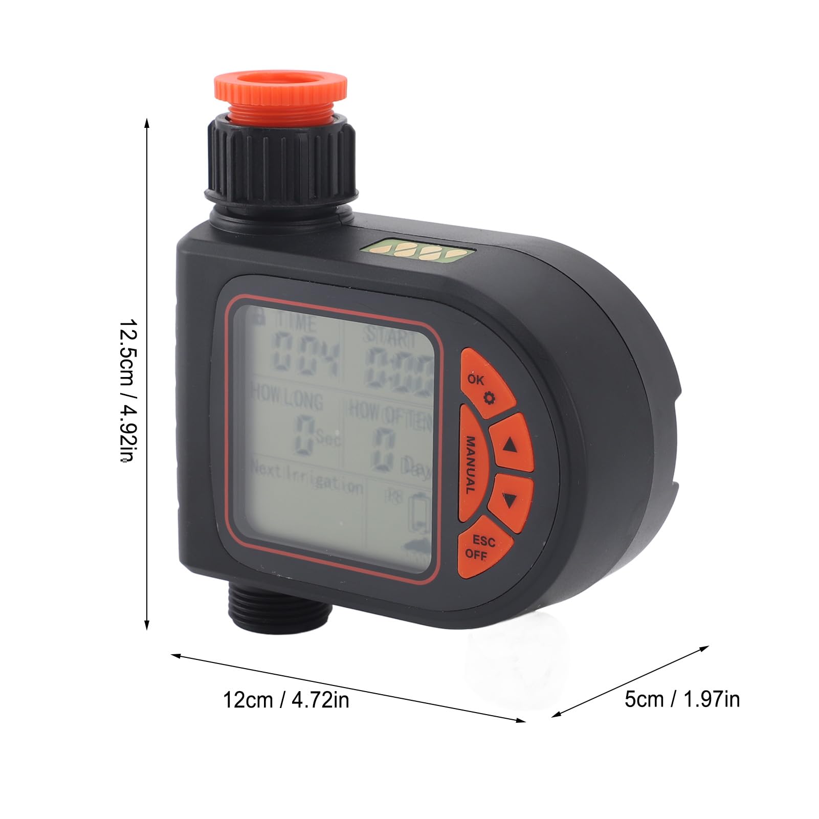 Timer per irrigazione automatica intelligente con sensore pioggia, controller di irrigazione programmabile da G3/4 a G1/2 - Ampio display LCD, timer per rubinetto tubo da giardino