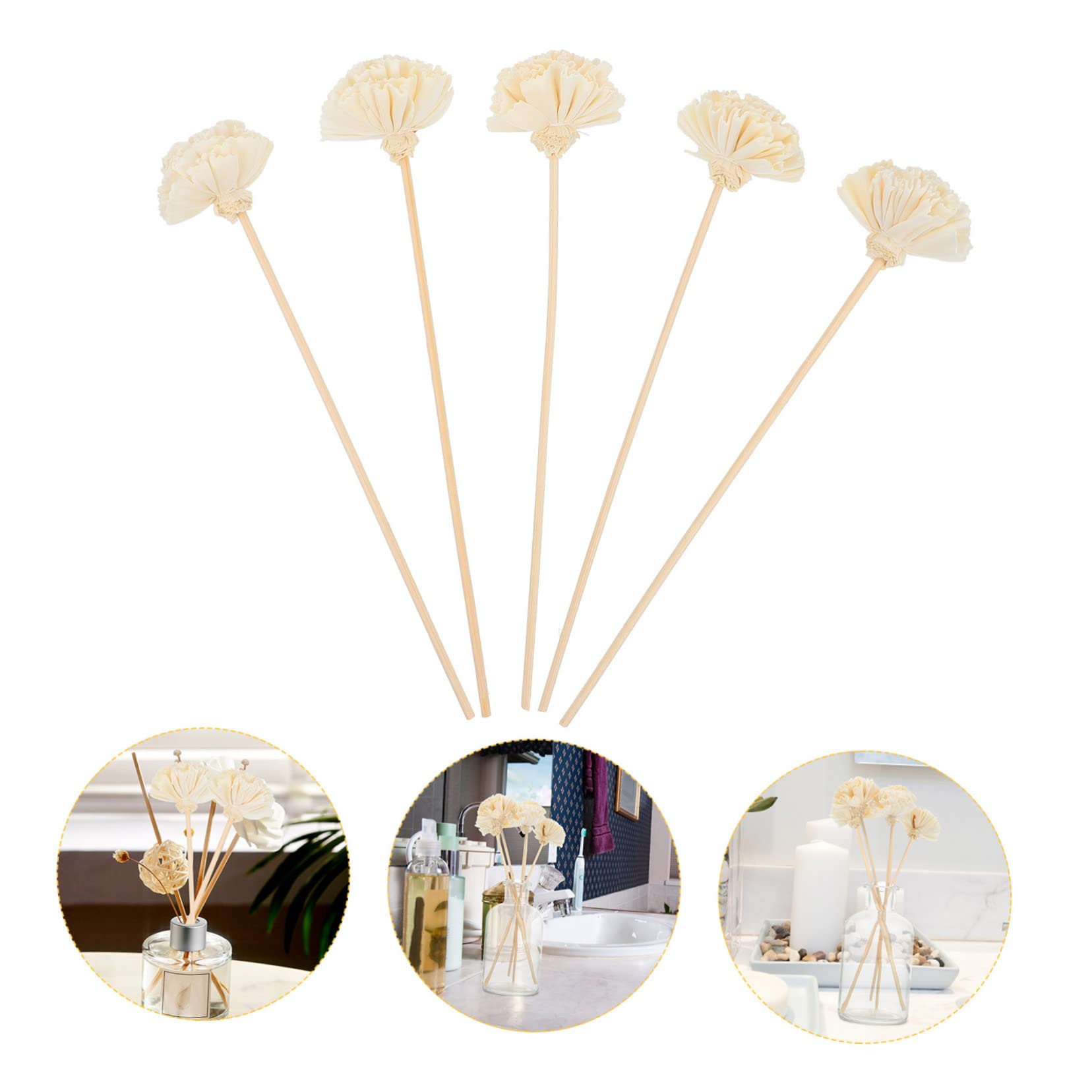 5 Series Difusor De Aromas con Flores Y Varillas Aromáticas para Decoración 5 Piezas X 5