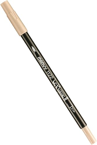 Miniatura 8 de Uchida Marvy - Rotulador de punta extra fina Le Plume II de doble extremo, suministros de arte, color gris oscuro