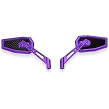 Carbon Fiber Performance Style Motorcycle Mirrors, Universal Rear View Mirrors Compatible with Harley Sportster Road King Street Electra Glide Road Glide Dyna Softail Indian