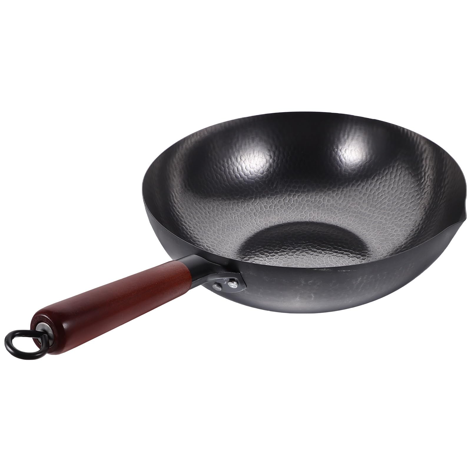 WOONEKY Wok Ferro per Cucina Antiaderente Domestica Battuto