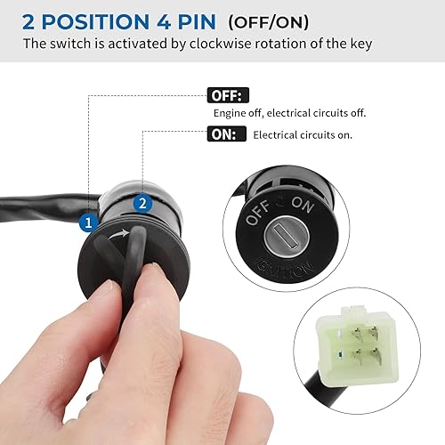 Miniatura 3 de M MATI Interruptor de llave de encendido Interruptor principal para Polaris Outlaw 50 90 110 Sportsman 90 110 Scrambler 50 90 Predator 50 90 Phoenix
