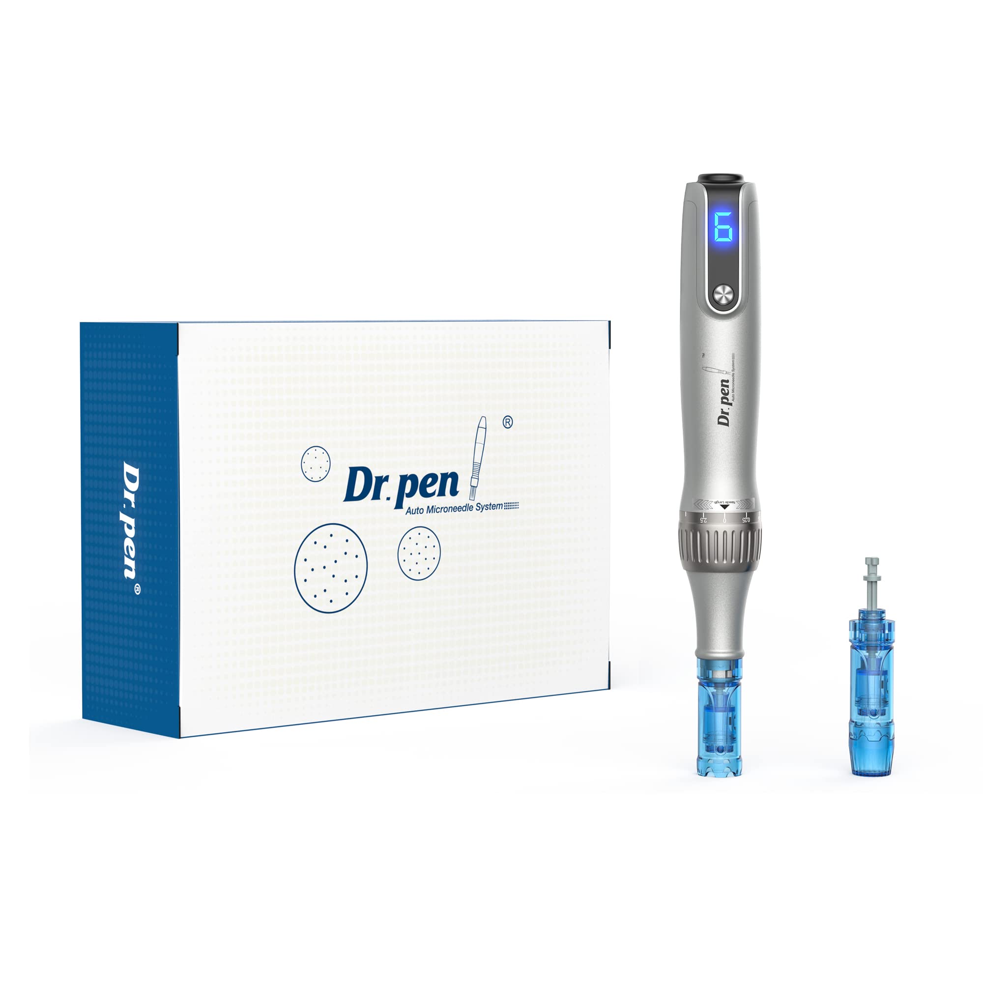 Dr.Pen M8S Microneedling Pen Wireless Micro Needling Devices Skin Care Tool Kit with 12 pin 18 pin 24 pin 36 pin Nano Round 25PCS Cartridges