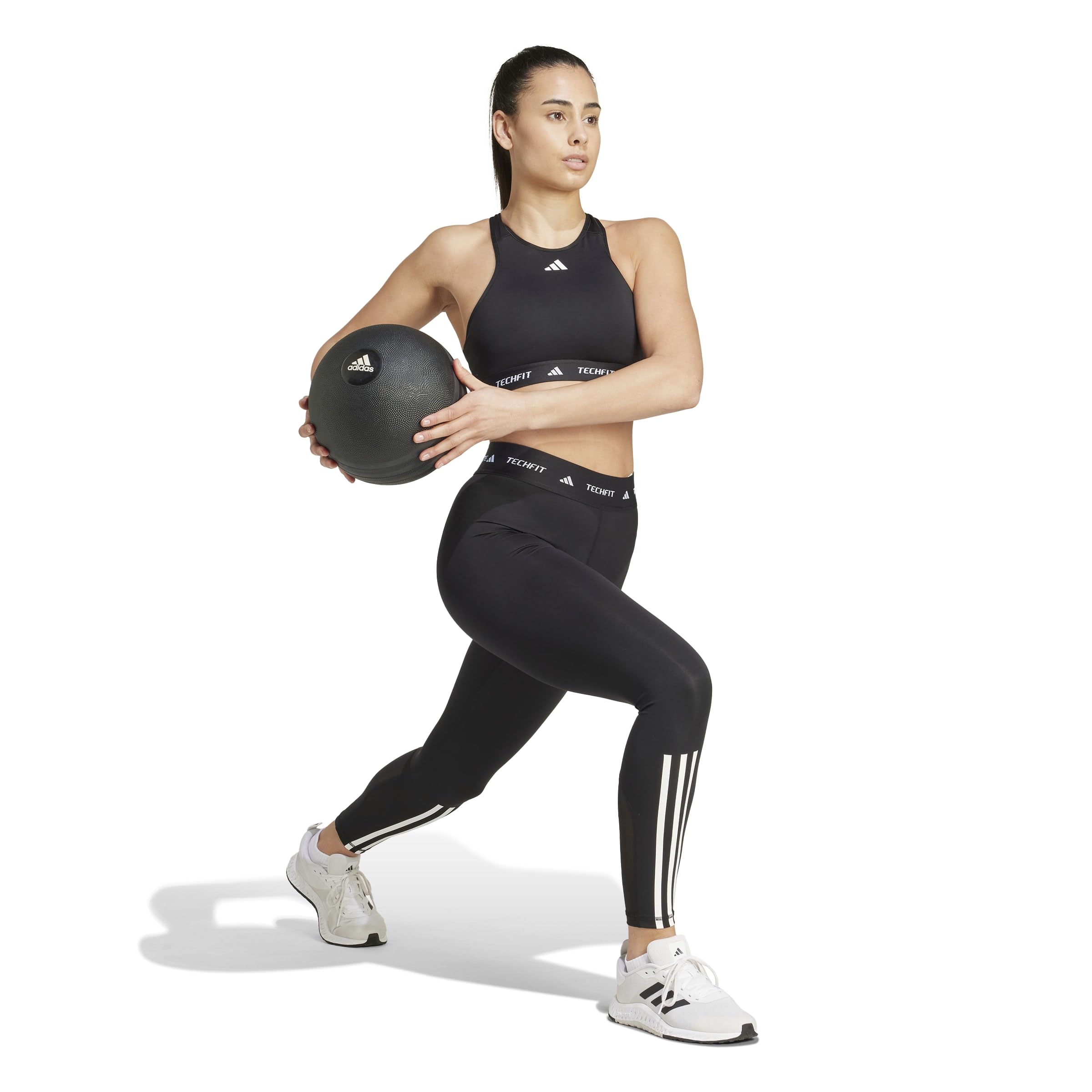 adidas Techfit 3 Stripes 7/8 Leggings - Rajstopy Kobiety