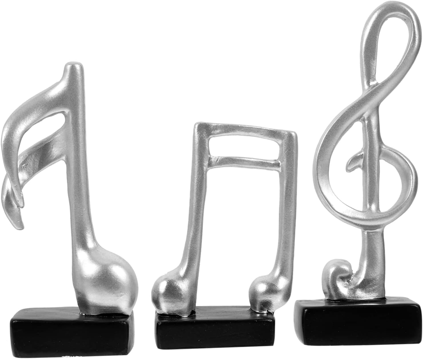 ORFOFE 3pcs Musical Note Ornaments Home Goods Decor Tablescape Decor Nordic Decor Piano Statue Stave Music Notes Orange Decor Music Note Resin Ornament Unique Music Note Decor Staff