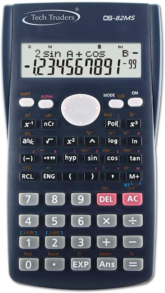 Advance wetenschappelijke rekenmachine, 240 functie, 2-lijn engineering ...