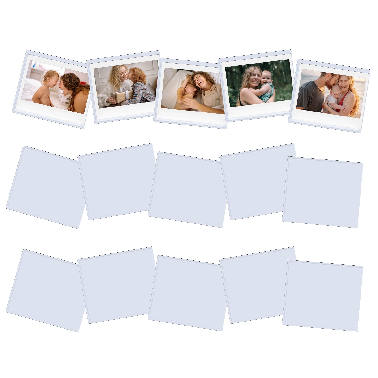 HIYQIN 15 Pack Magnetic Frames for Instax Wide Film, for Polaroid Now/600/OneStep+ Picture Frame, 3.5x4.25โ Photo Fridge Display Fits for Instax Wide 400/300/210/Wide EVO - White