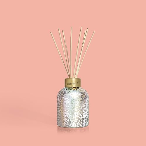 Miniatura 7 de Capri Blue Difusor de varillas El juego de difusor de varillas incluye aceite perfumado, palitos y botella de vidrio iridiscente de mercurio,