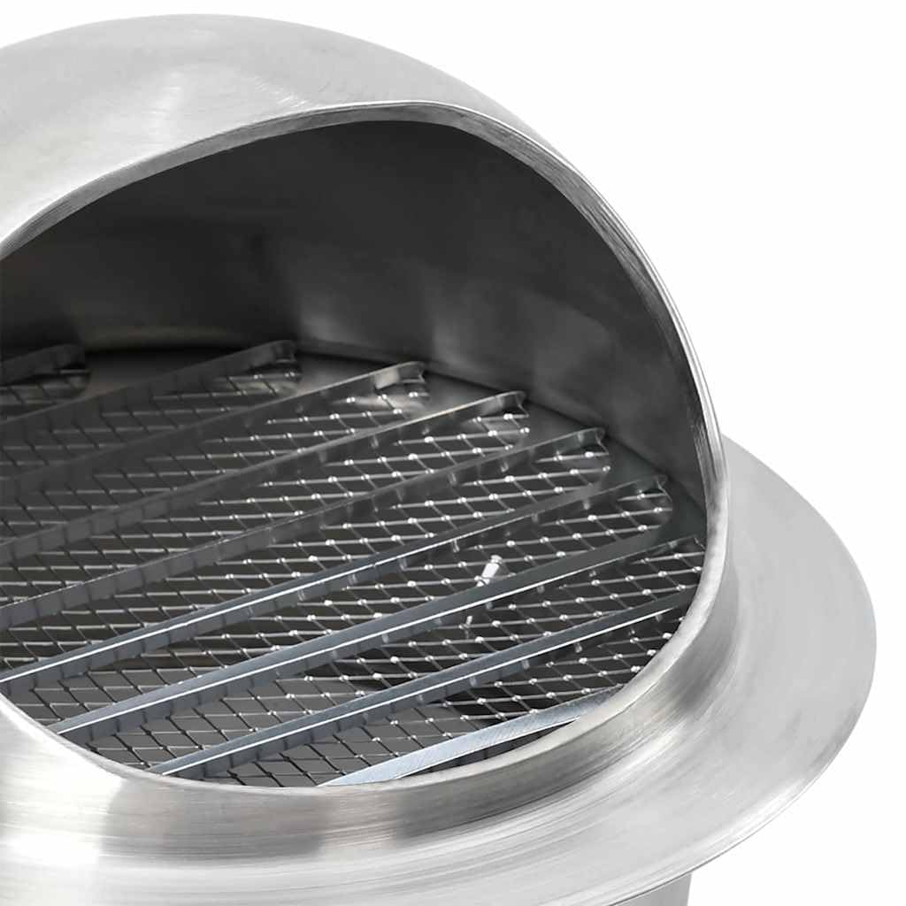 vidaXL Rejilla de ventilación de aire, 8 unidades, color plateado, 200 mm, acero inoxidable, cubierta de salida de aire, cocina, baño, diseño moderno de acero inoxidable, ideal para interiores y