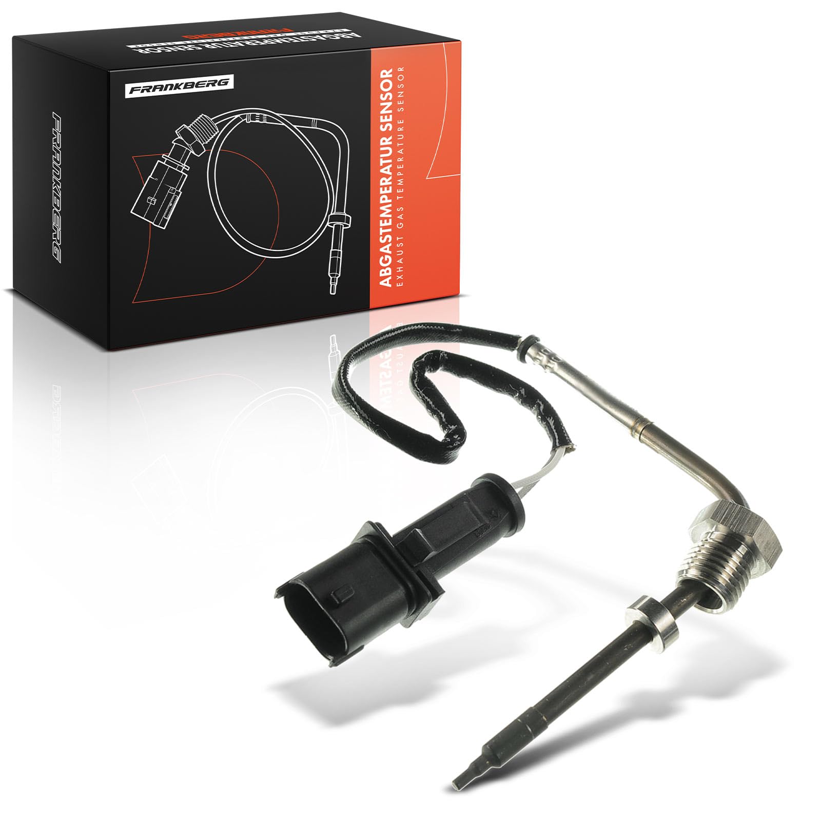 Frankberg Sensor de temperatura de gases de escape 2 Polos Compatible con Insignia A Sports Tourer G09 Astra J Caravan P10 Zafira Tourer C P12 Cascada W13 Insignia A G09 Replace# 5855387