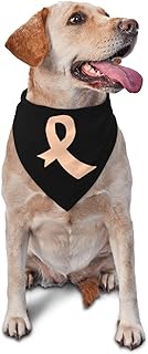 Uterine Cancer Awareness Ribbon American Flag Triangle Dog Bandana Scarf Accessories for Pet Bibs