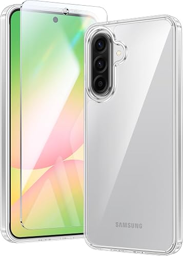 FNTCASE for Samsung Galaxy A56-5G Case: Military Grade Rugged Drop Protection Anti Yellowing Cell Phone Cover - Shockproof Protective Bumper Transparent Cases(Clear)