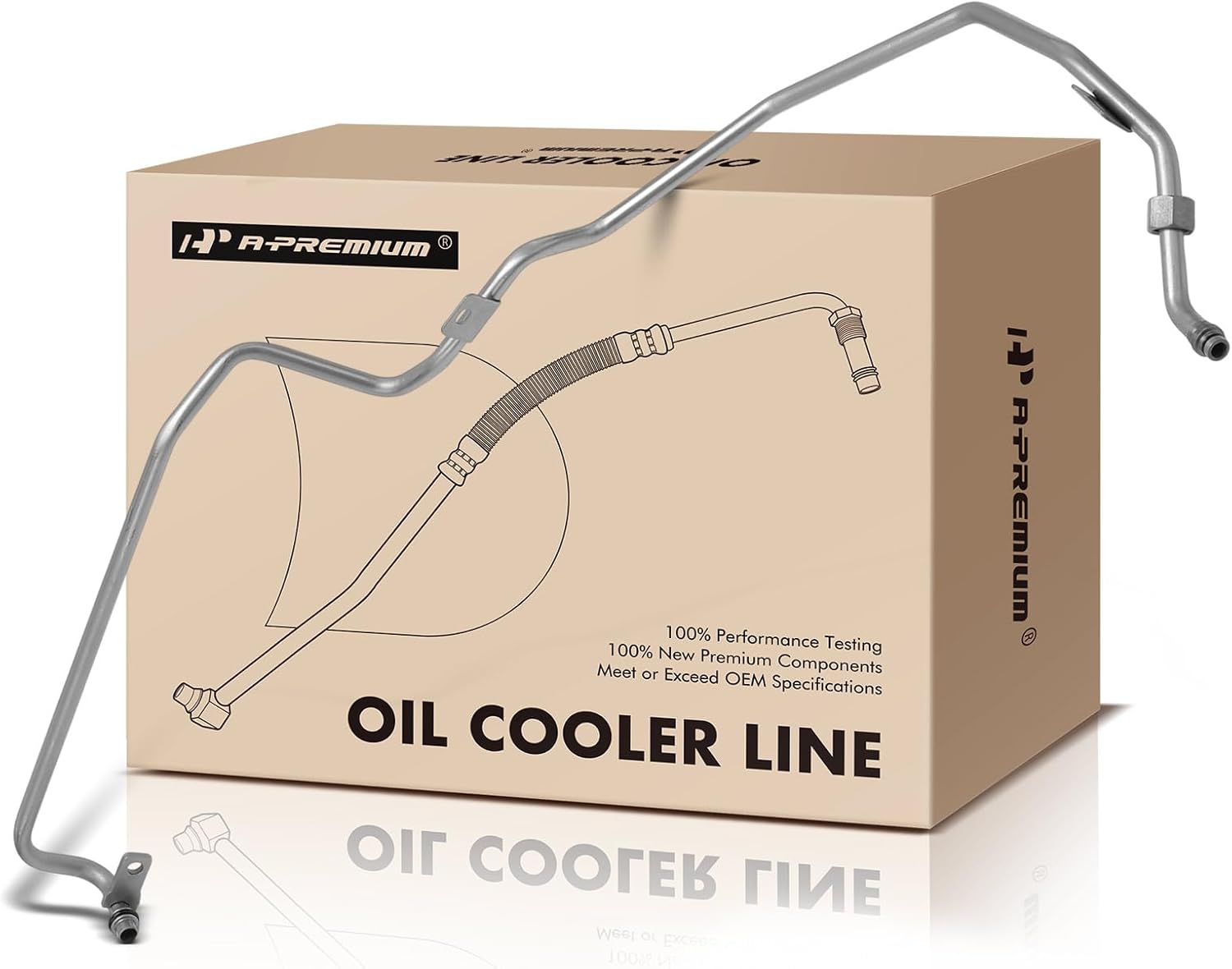 A-Premium Outlet Automatic Transmission Oil Cooler Line Hose Assembly Compatible with Audi A4 2011-2016, A4 Quattro 2011-2016, Q5 2011-2017, A5 Quattro 2015-2017, allroad 2015-2016, 2.0L