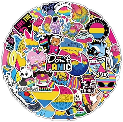 Pansexual Pride Flag Vinyl Decal - 4 Inch Wide Pun Design | Waterproof Sticker For Cars & Windows