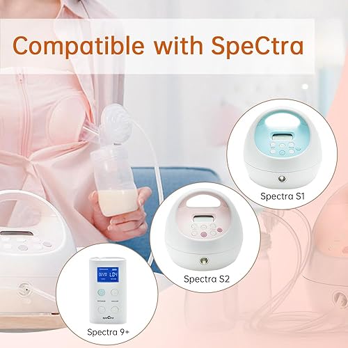 Miniatura 3 de PumpMom - Piezas de bomba compatibles con espectros y motivos, válvulas de pico de pato de repuesto, tubos y membrana de silicona para extractores