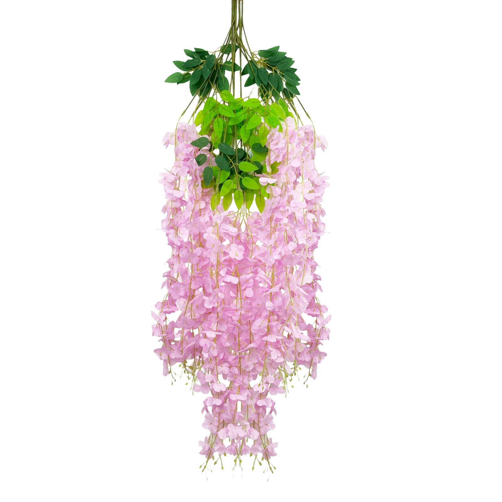 Luerbi 5 Pack Pink Wisteria Hanging Flowers Garland, 3.77 Feet Artificial Flower Vines, Fake Wisteria, Artificial Vines Hanging Garland for Backdrop Outdoor Yard Garden Decor — image 1