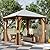 Aoxun 10' x 10' Gazebo Single Polycarbonate Roof, Outdoor Aluminum Frame Everlasting Pergolas with Netting and Curtains, for Backyards, Patios, Parties, Gardens and Lawns