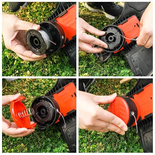 String Trimmer Line for Black and Decker ,AF-100 String Trimmer Replacement Spool, 30ft 0.065\" Trimmer Line Replacement Spool for Black and Decker Weed Eater String(6 Line Spools, 1 Caps, 1 Springs)