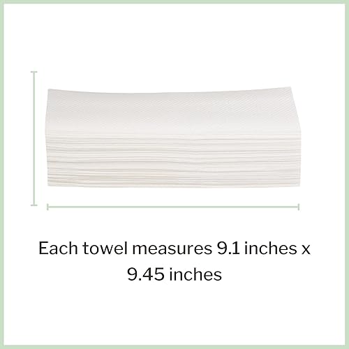 Miniatura 4 de McKesson Toallas de papel multipliegue premium para baño o cocina, papel de mano blanco de 1 capa hecha de fibra sostenible, 250 toallas, 16