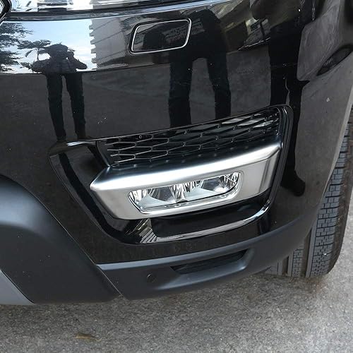 Miniatura 8 de Negro ABS delantero niebla luz lámpara cubierta Trim 2 unids para Land Rover Range Rover Sport 2014-2018 (negro)