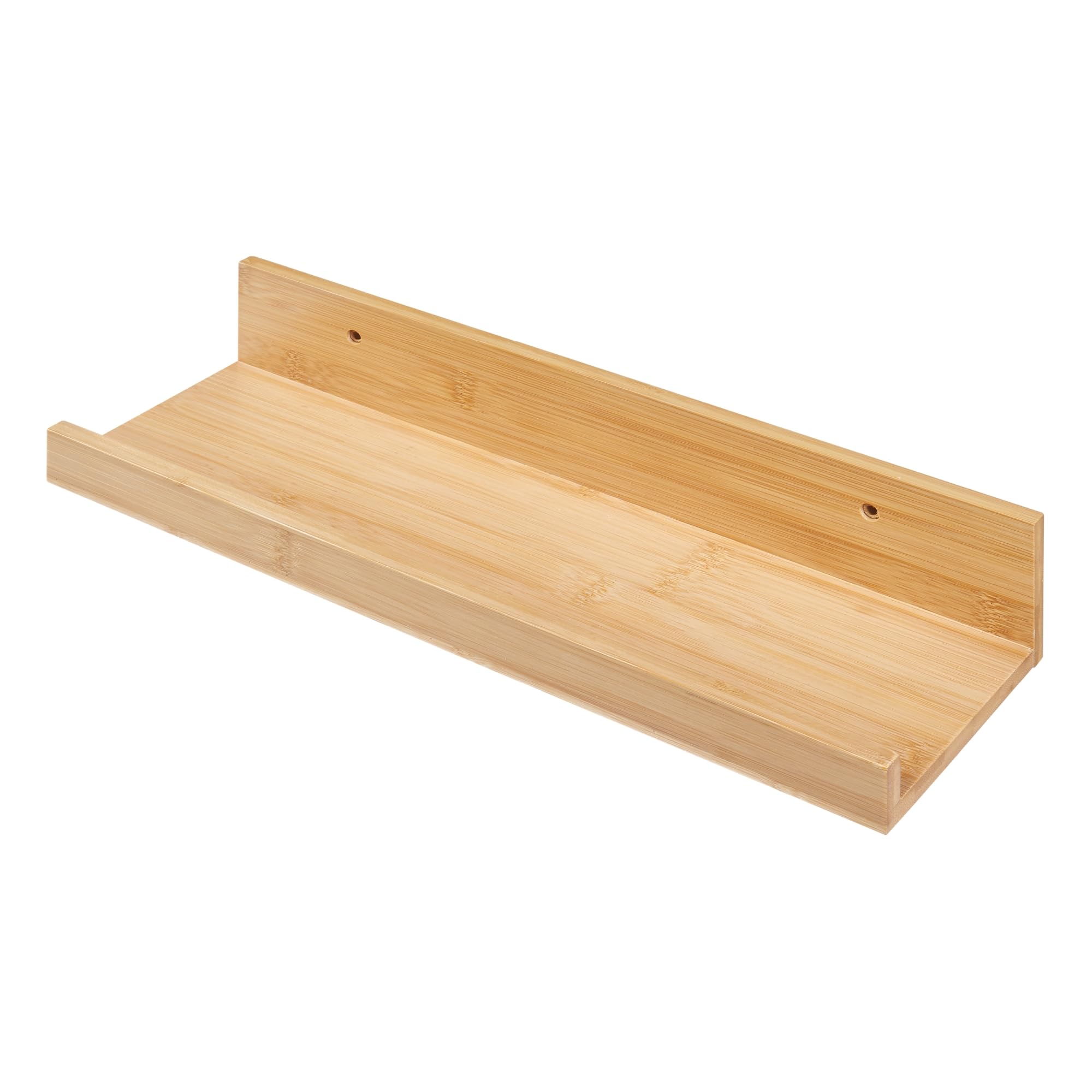 [en.casa] set di 3 Mensole da Muro Consolle Portaoggetti da Parete Libreria Pensile Piani con Bordi Anticaduta Mensole in Bambù Naturale
