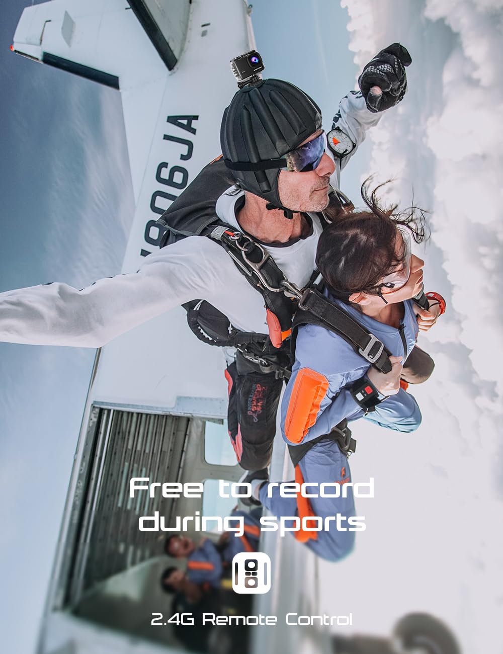 Apexcam 4K/60FPS 64MP EIS Action Cam WiFi Sports Camera Ultra HD Telecamera subacquea 40M Videocamera Impermeabile 2.4G Telecomando Time Lapse 2x1350mAh Batterie - 3