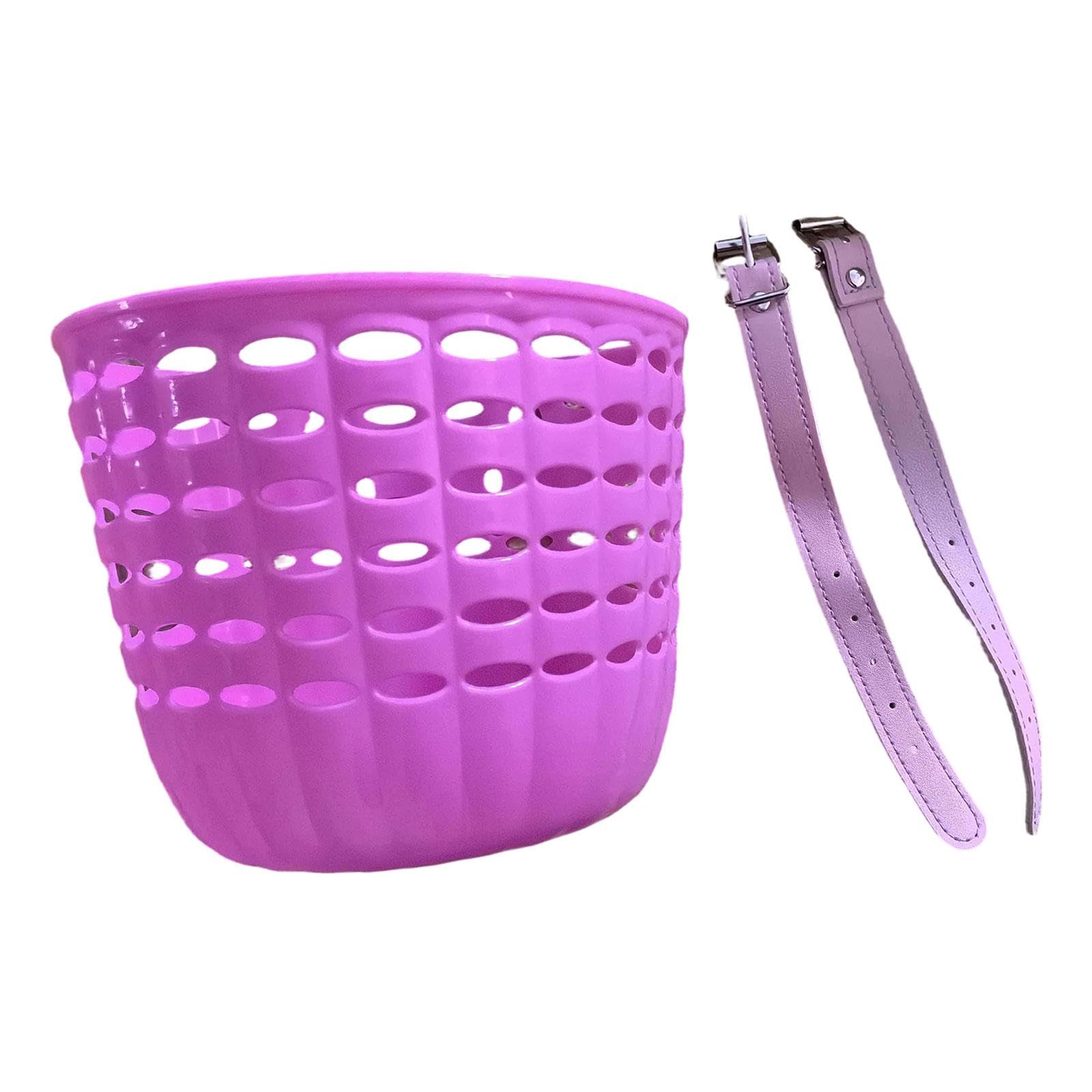 Meadawgs®Kids Bike Basket Luggage Grocery Shopping Riding Handlebar Mount with Straps Deep Pink|Sporting Goods|Cycling|Bicycle Accessories|Baskets-image-10