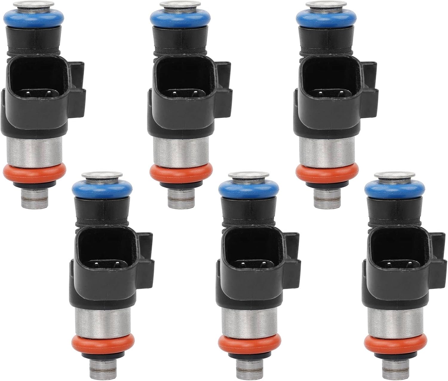 Gledewen Fuel Injectors 4 Holes Compatible with Ford Escape/Fusion 2009-2012,Tribute 2009-2011, Mercury Mariner/Milan 2009-2011 3.0L V6, Fuel Injector Replacements 0280158189 FJ998 822-11217 Set of 6