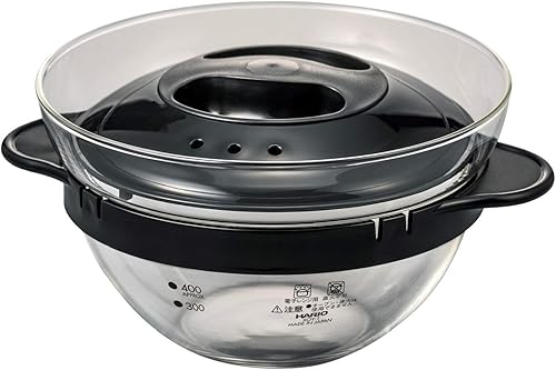Miniatura 8 de HARIO GDN-255-B Earthenware Pot with Glass Lid, No. 9, 10.8 fl oz (3,000 ml), Black
