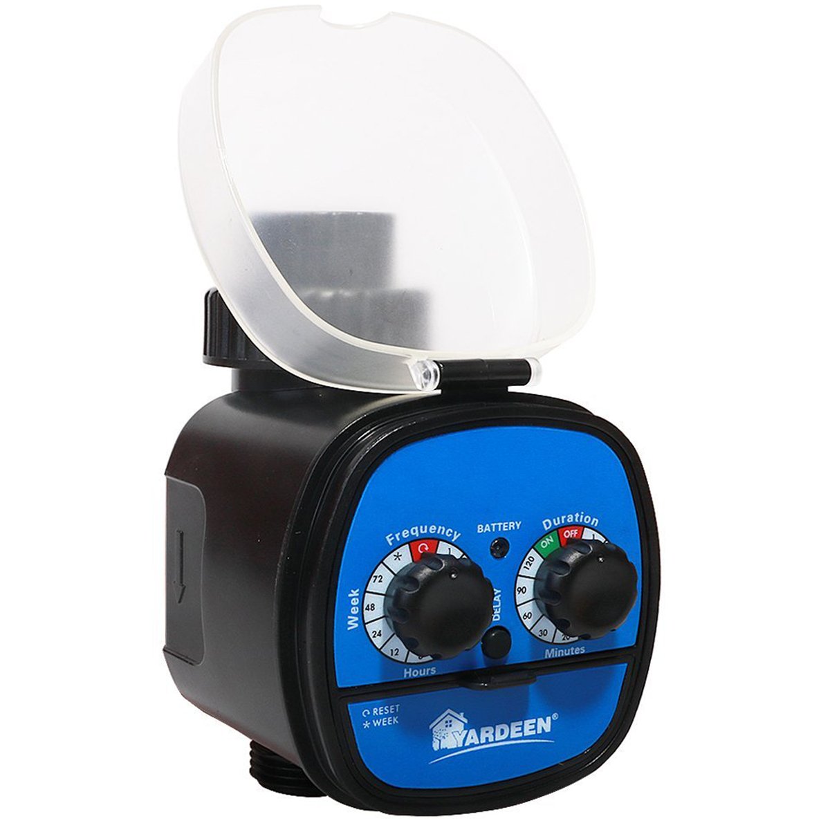 Electronic Water Timer Gardening Irrigation System with Rain Delay Function Color Blue