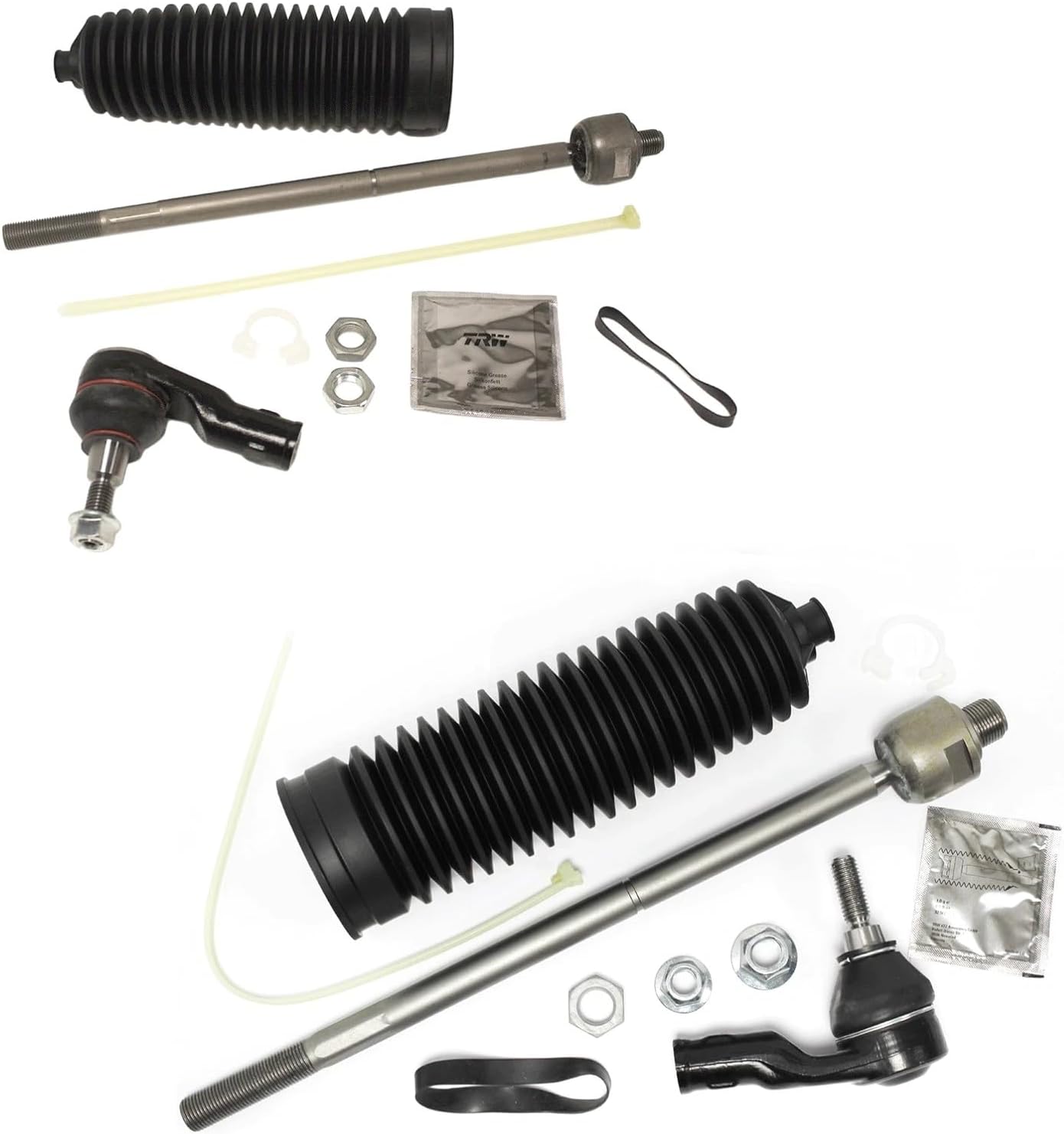 BRITPART STEERING TIE ROD END & SPINDLE REPAIR KIT COMPATIBLE WITH LAND ROVER LR3 / DISCOVERY 3 2005-2009 PART # LR010669 & LR010670