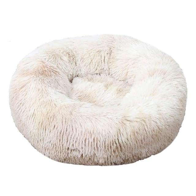 Fansu Cama Gato Suave Cama Perro Redonda, Mascotas Calentito Cojín Lavable Invierno de Felpa