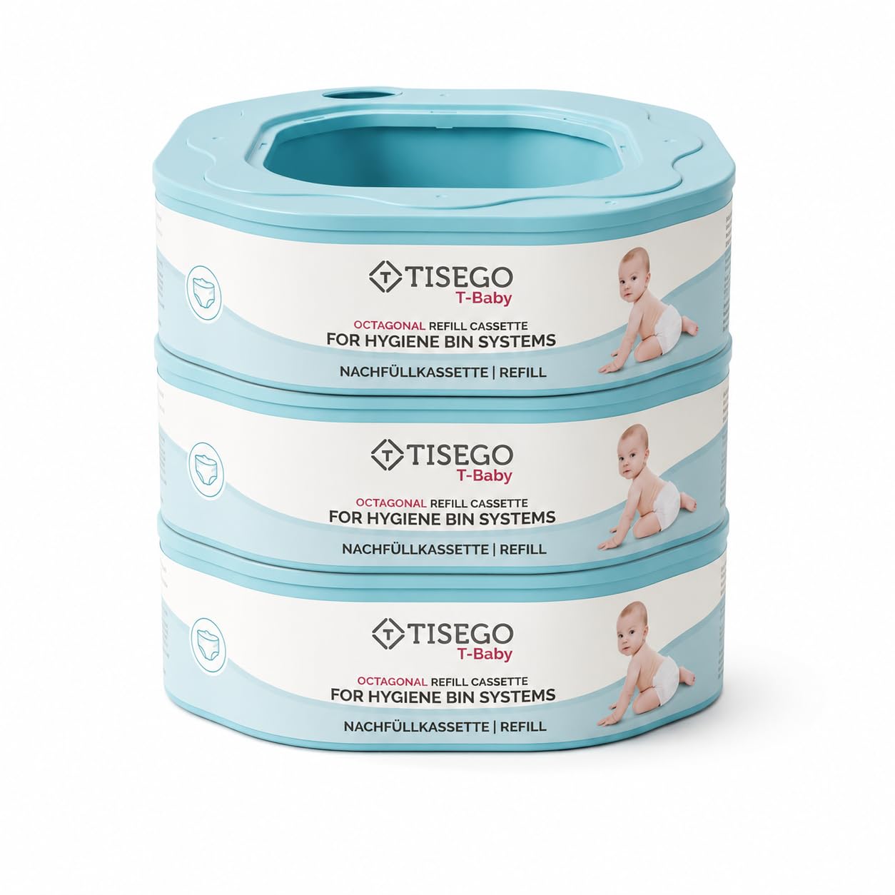 Tisego T-Baby Octagonal Refill Cassette for Hygiene Bin Systems