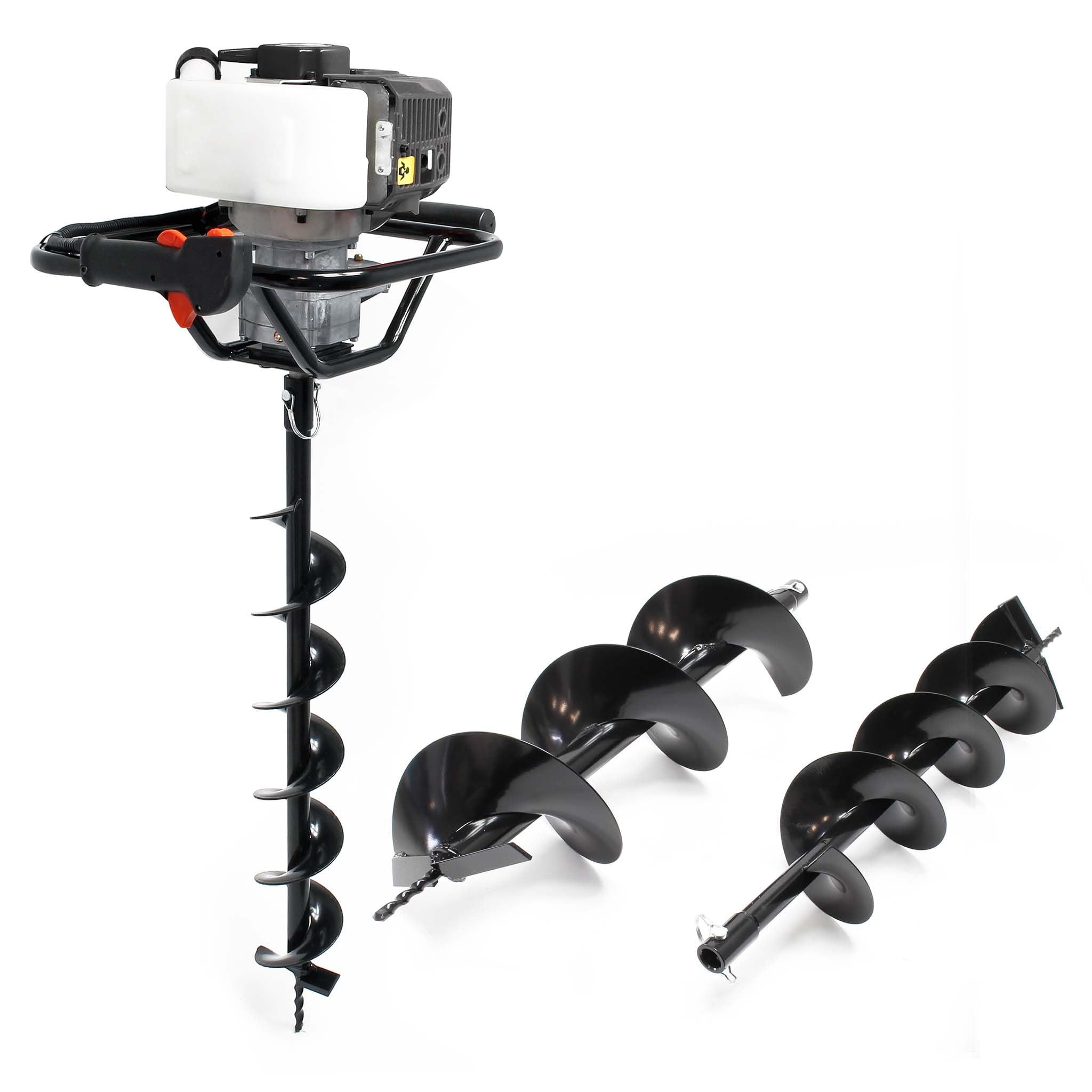 Zestaw wiertnicy glebowej z silnikiem benzynowym 1,4kW i 52cm³ łącznie z wiertłami 250mm i 300mm