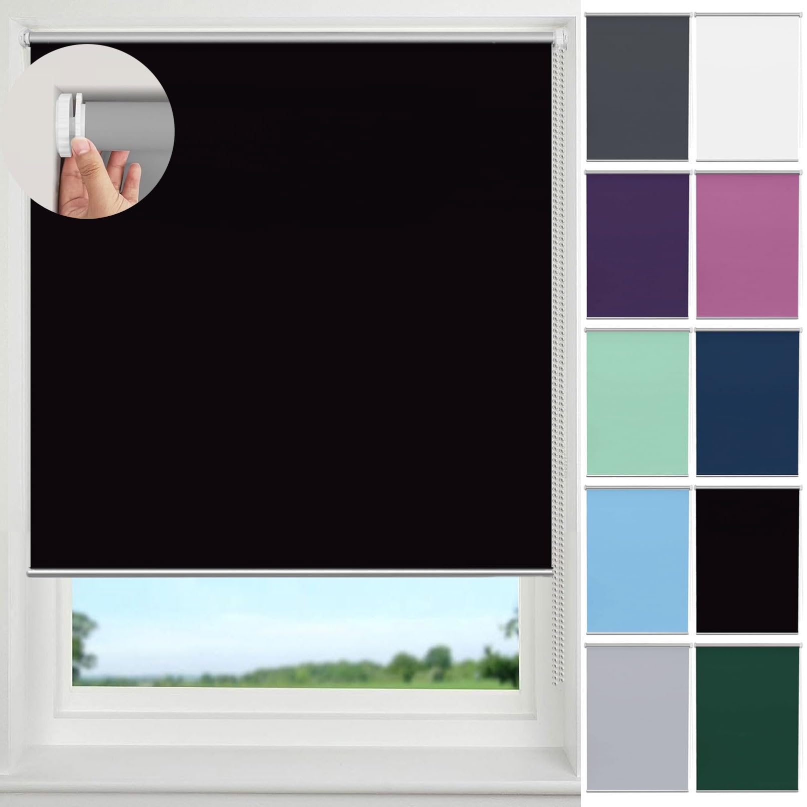 Store occultant 70x210 protection solaire store enrouleur opaque noir