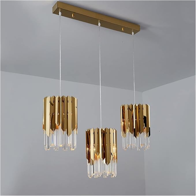 luckxuan Kroonluchter/Kroonluchters Crystal kroonluchter moderne luxe goud kristal kleine ronde kroonluchter verlichting for eetkamer armaturen keuken eiland niet inbegrepen lamp verstelbare ketting Kroonlucht photo 2