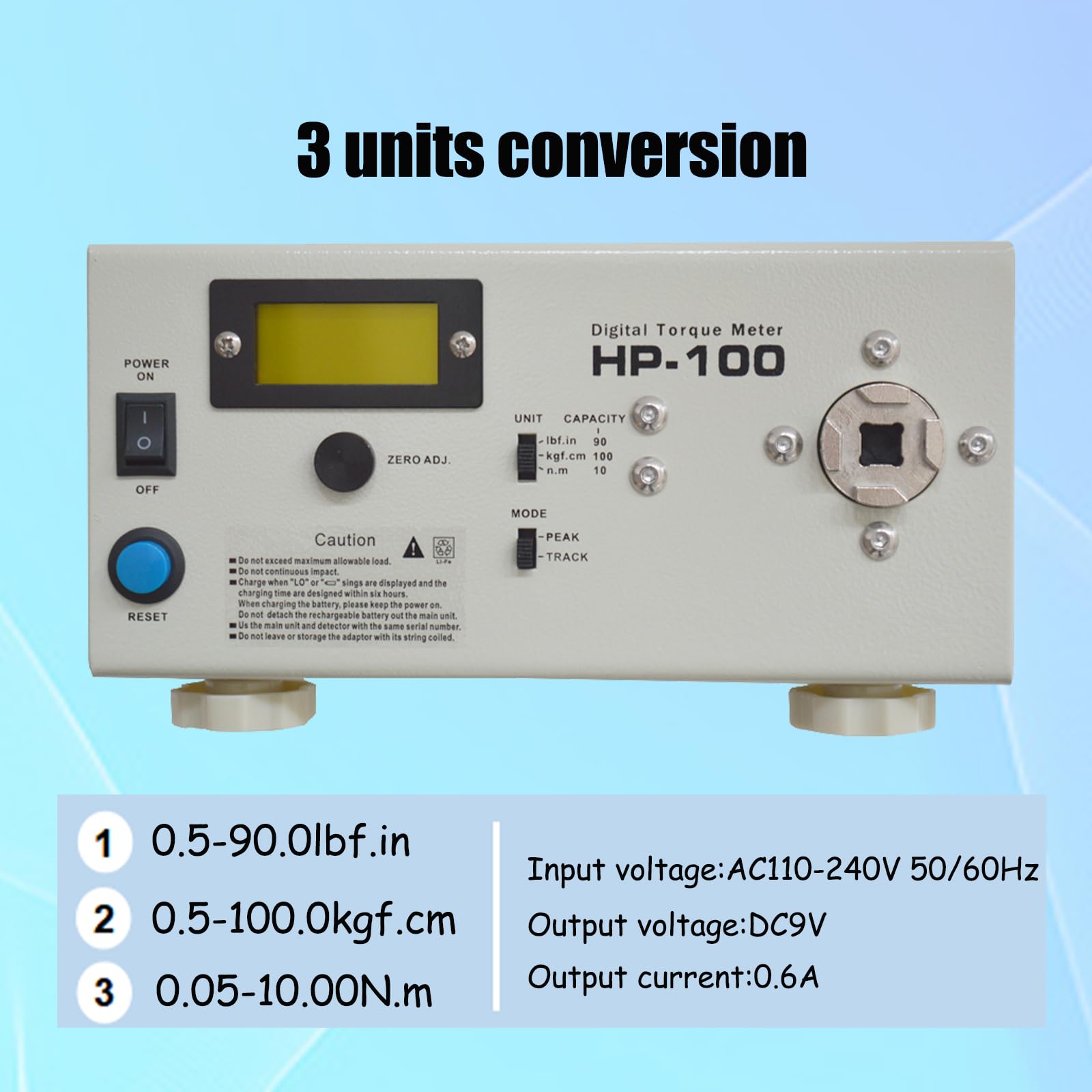 PreAsion HP-100 Intelligent Torque Tester Cap Torque Meter Digital Tester Multifunctional Measuring Tool Torque Tester(with box)
