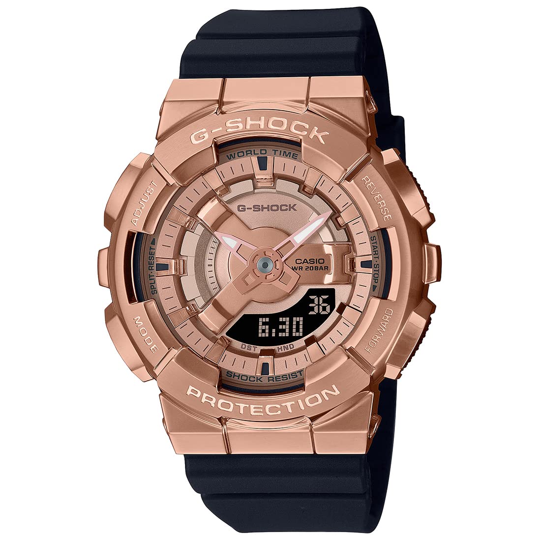 Casio G-Shock GM-S110PG-1ADR Rose Gold Analog-Digital Dial Black Resin Strap Womens Watch Shock and 200M Water Resistant G1315 (B0BNVMKKFX) Amazon Price History, Amazon Price Tracker