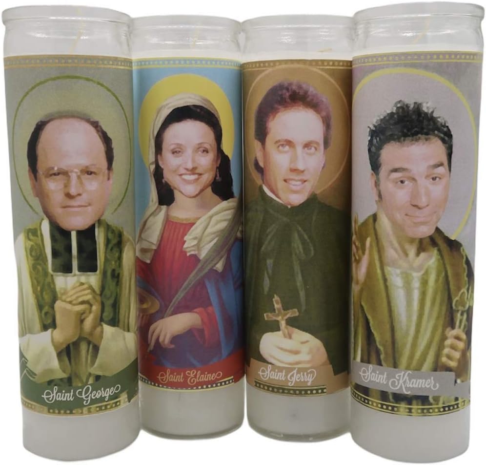 Cast of Seinfeld Devotional Saint Prayer Candle Set-Free Shipping