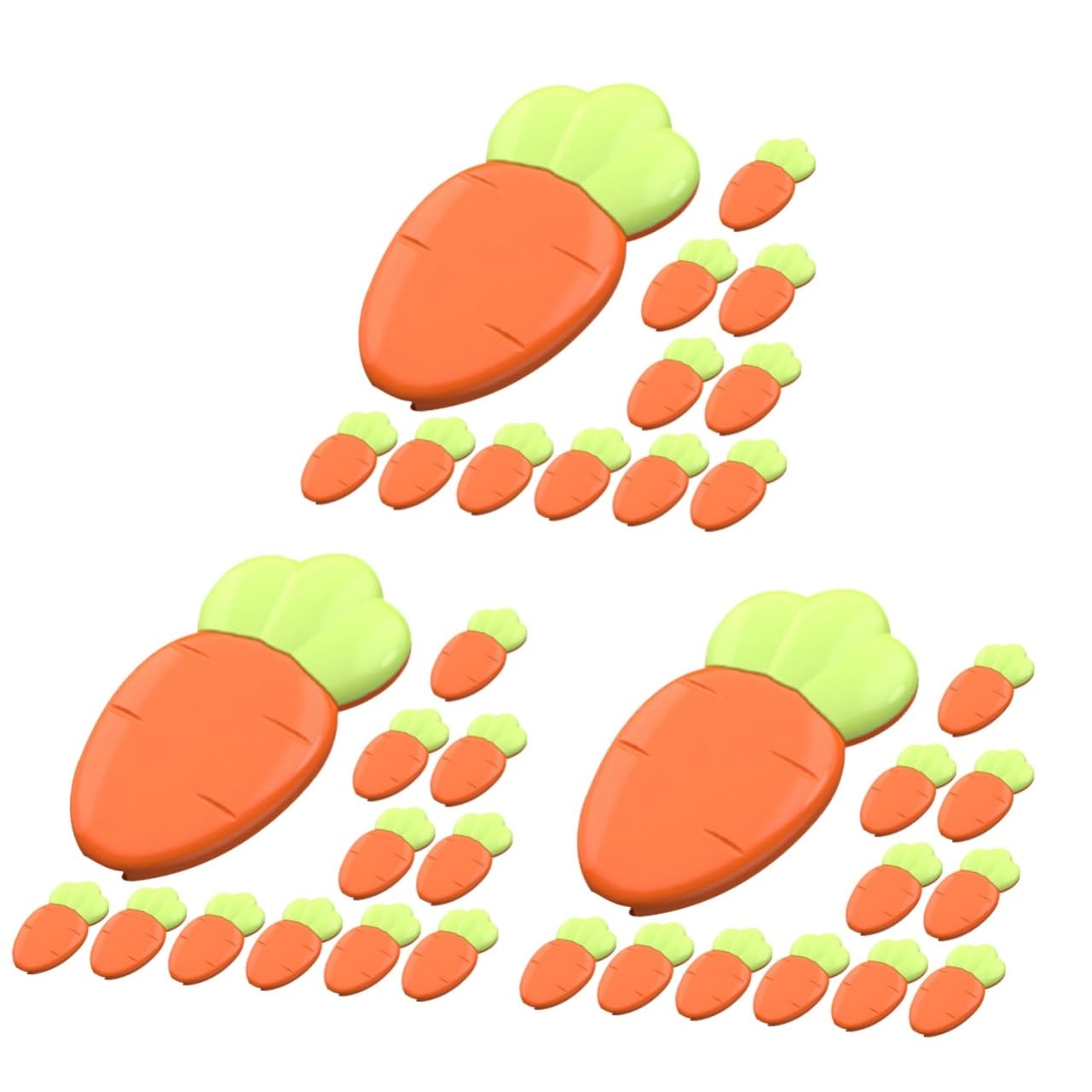 NUOBESTY 36pezzi Spille Di Sicurezza Per Spille Decorative Stile Carota Per Abbigliamento Multi-function e Resistenti Per Fissare Pannolini e Crafting
