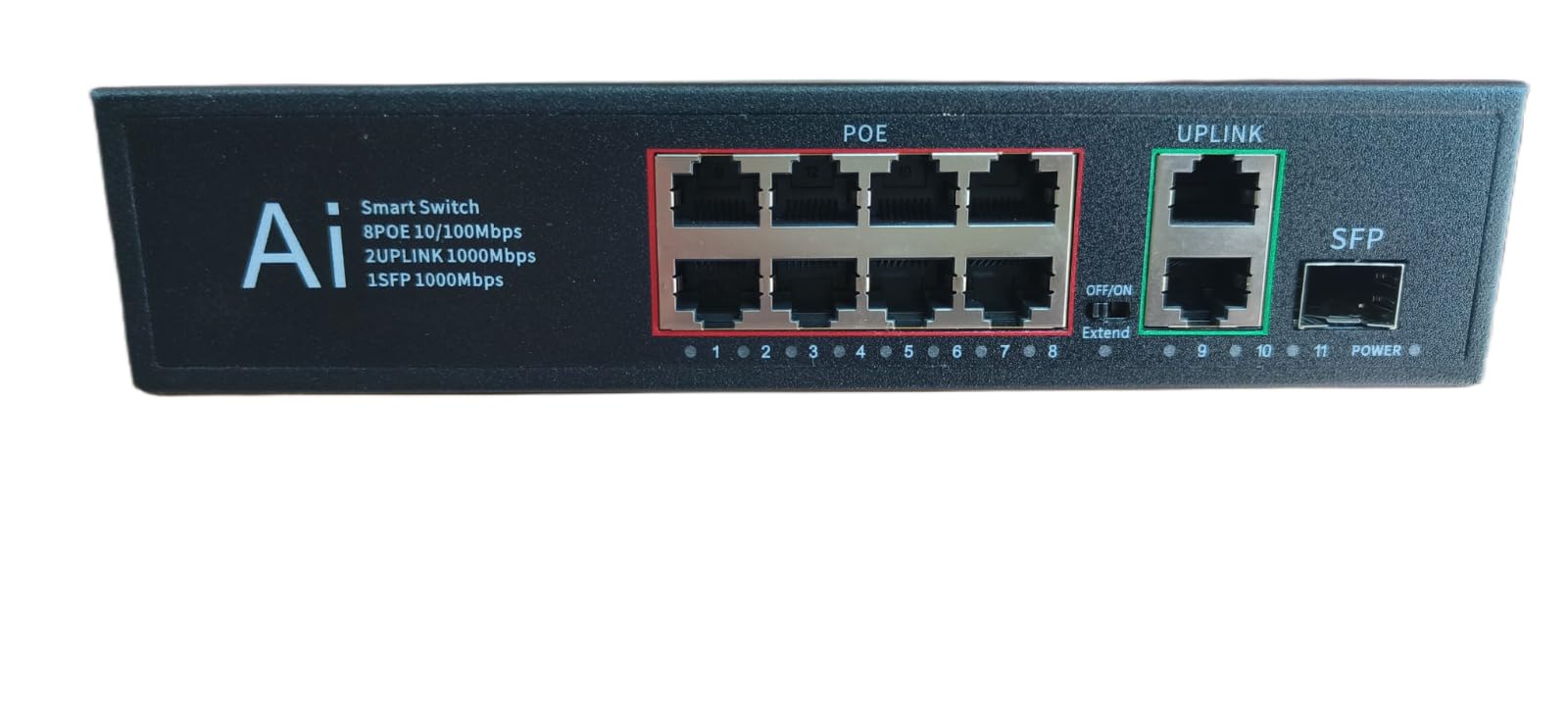 Hanutech 10/100Mbps 8 Port PoE+2GE Uplink+1G SFP CCTV Networking Switch, 96W CCTV Networking PoE Switch - 1 Year Warranty (B09DVXPYXN) Amazon Price History, Amazon Price Tracker