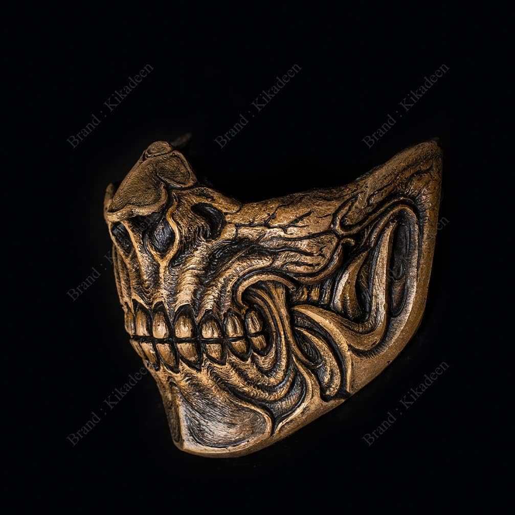 Motorcycle Samurai Skull Airsoft Mask Paintball Gun Halloween Costume Cosplay Steampunk Cyberpunk KKD D581