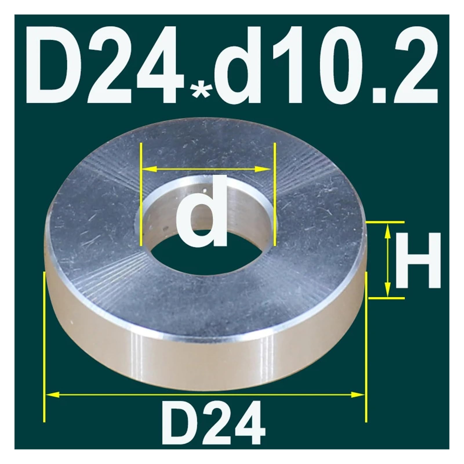 Entretoise ronde en alliage d'aluminium, rondelle plate en acier inoxydable, diamètre 24 à 26 mm, rondelle plate creuse ronde sans filetage