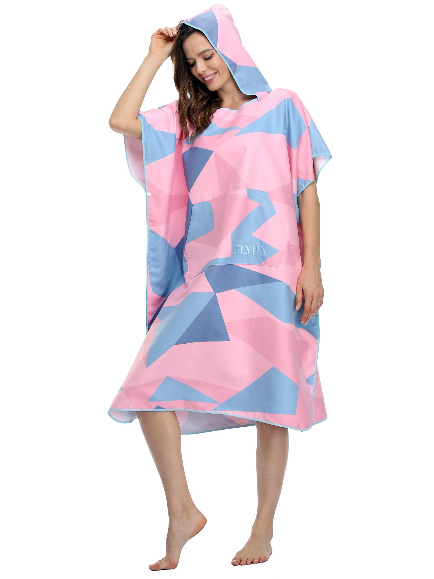 Poncho spogliatoio Accappatoio per cambiarsi Poncho ad Asciugamano da Surf con Cappuccio Ideale per Il Surf