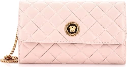 Pre-Loved Icon Wallet on Chain Quilted Leather, Pink